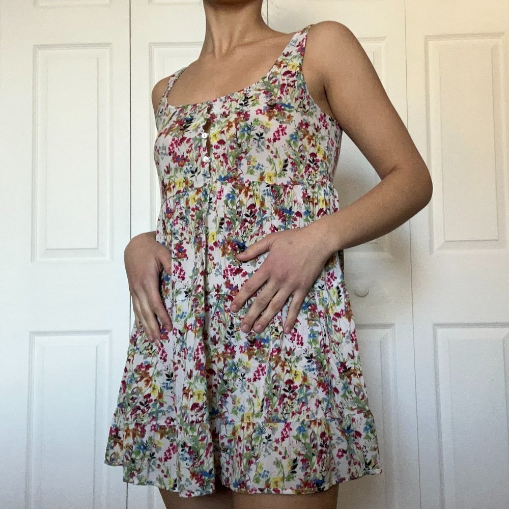 Pull & Bear Floral Open Back Summer Dress